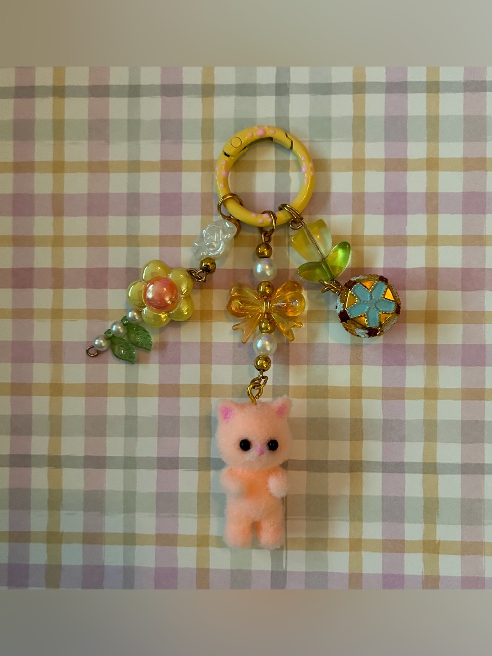 Handmade Calico Critter keychain